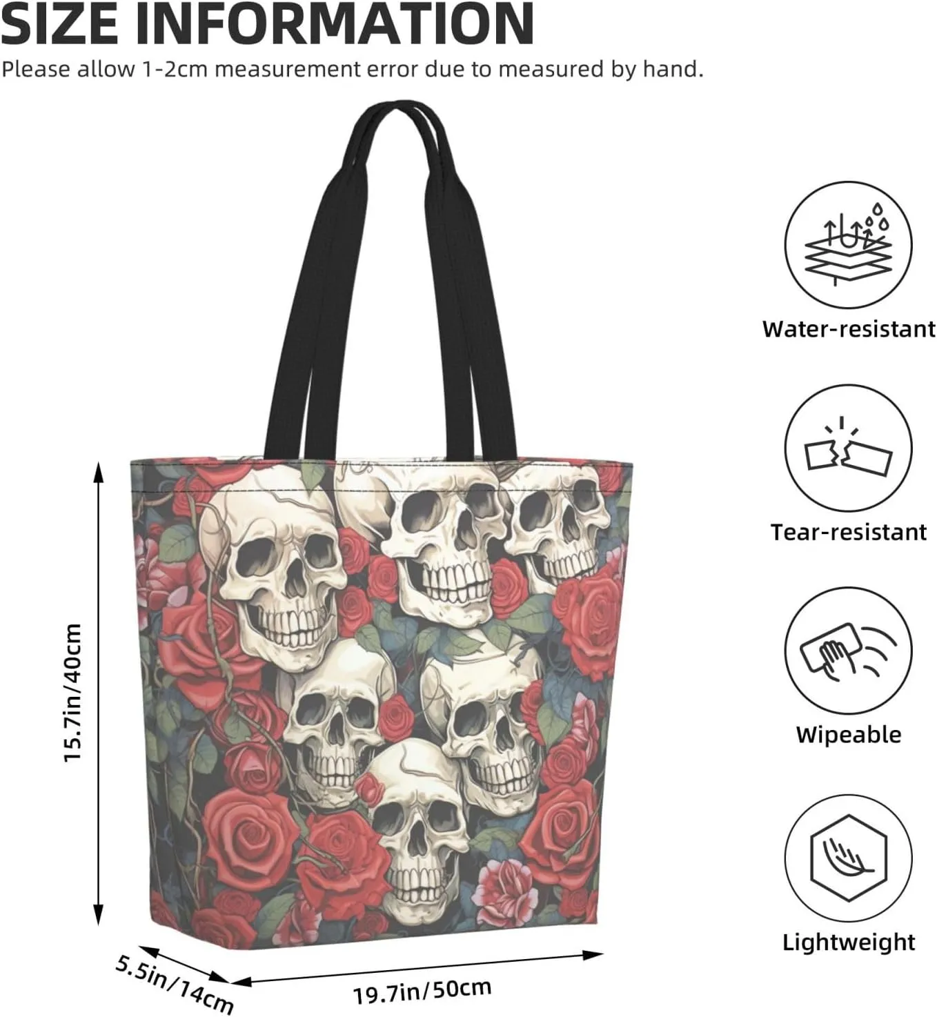 Tote Bag for Women Grocery Bag Reusable Shopping Bag Country lifestyle Handbag Foldable Shoulder Bag