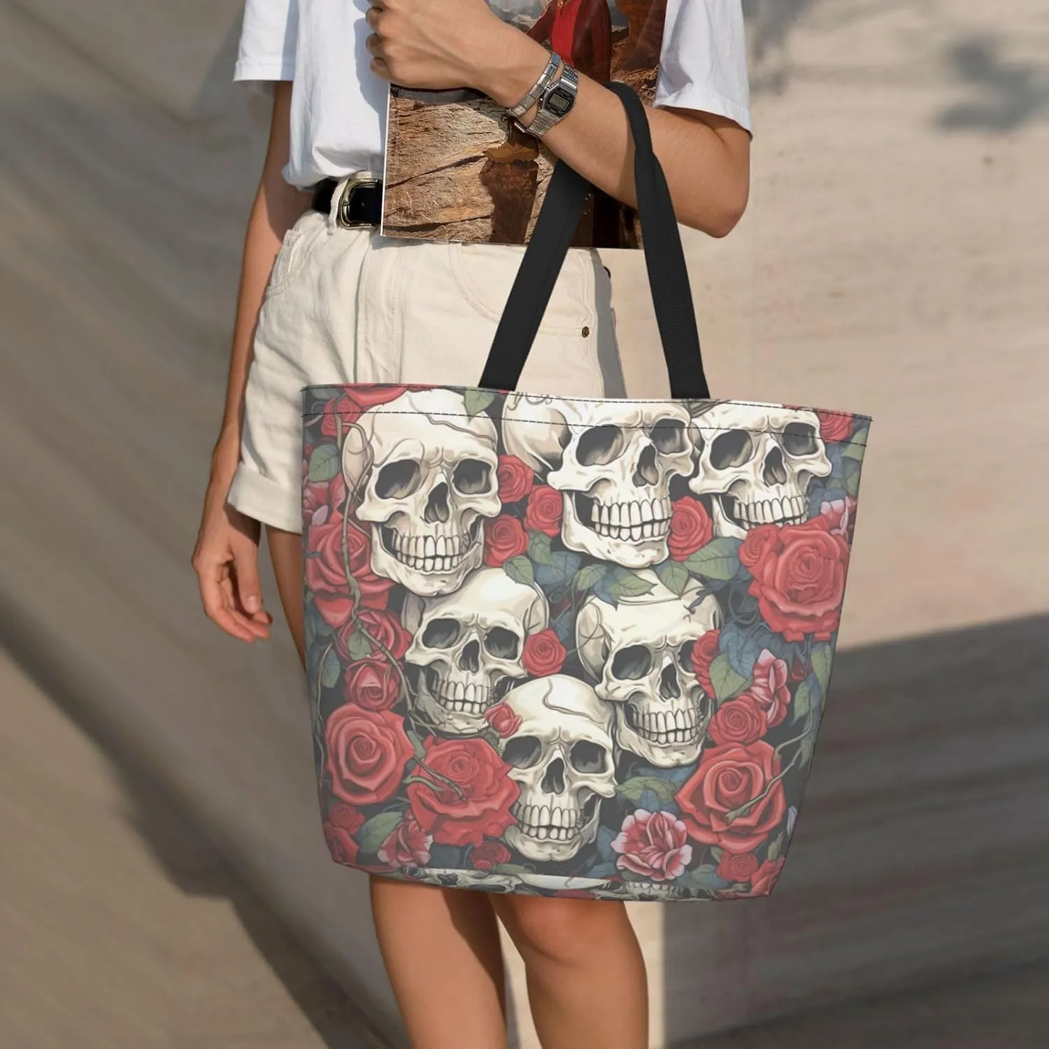 Tote Bag for Women Grocery Bag Reusable Shopping Bag Country lifestyle Handbag Foldable Shoulder Bag
