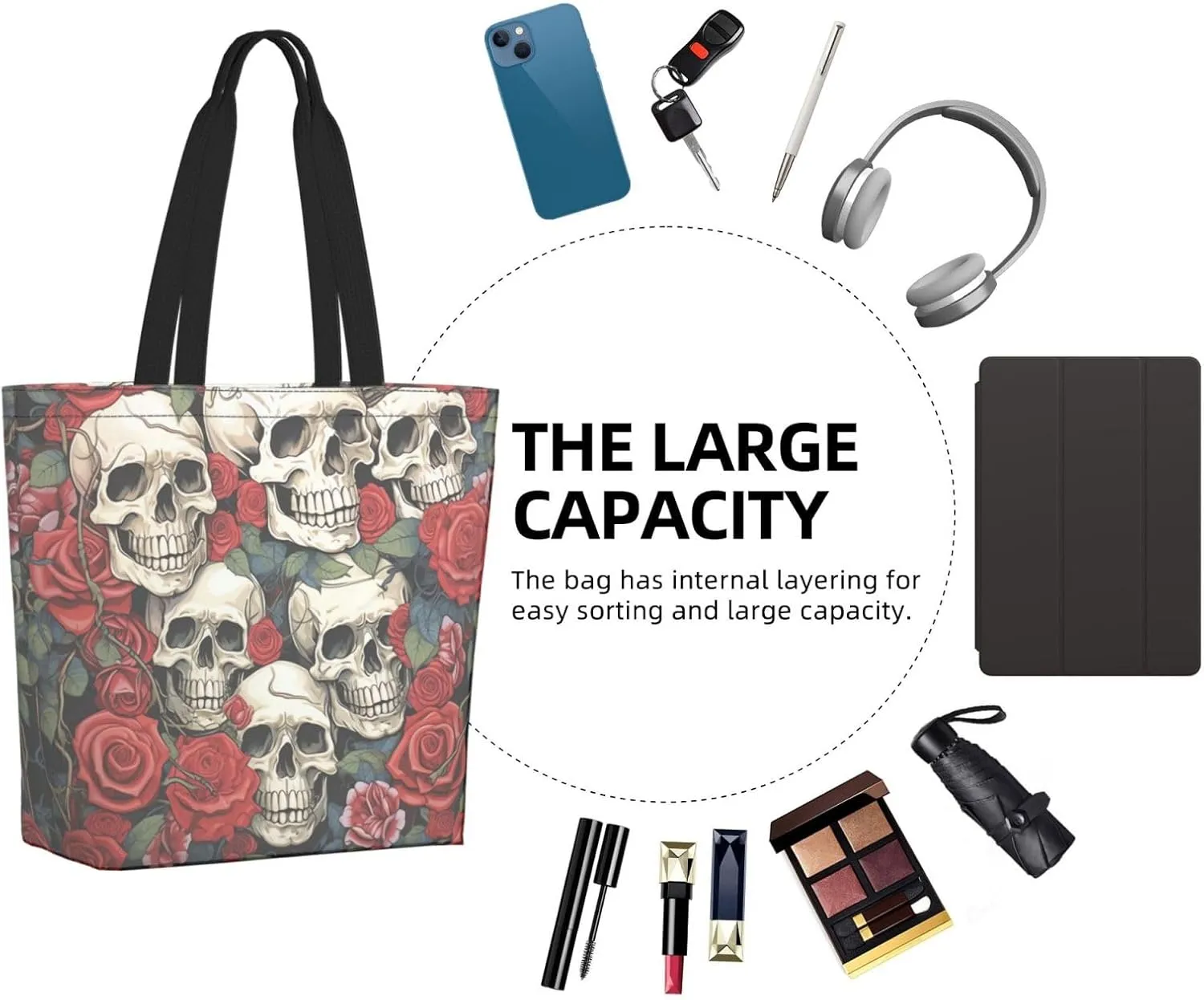 Tote Bag for Women Grocery Bag Reusable Shopping Bag Country lifestyle Handbag Foldable Shoulder Bag