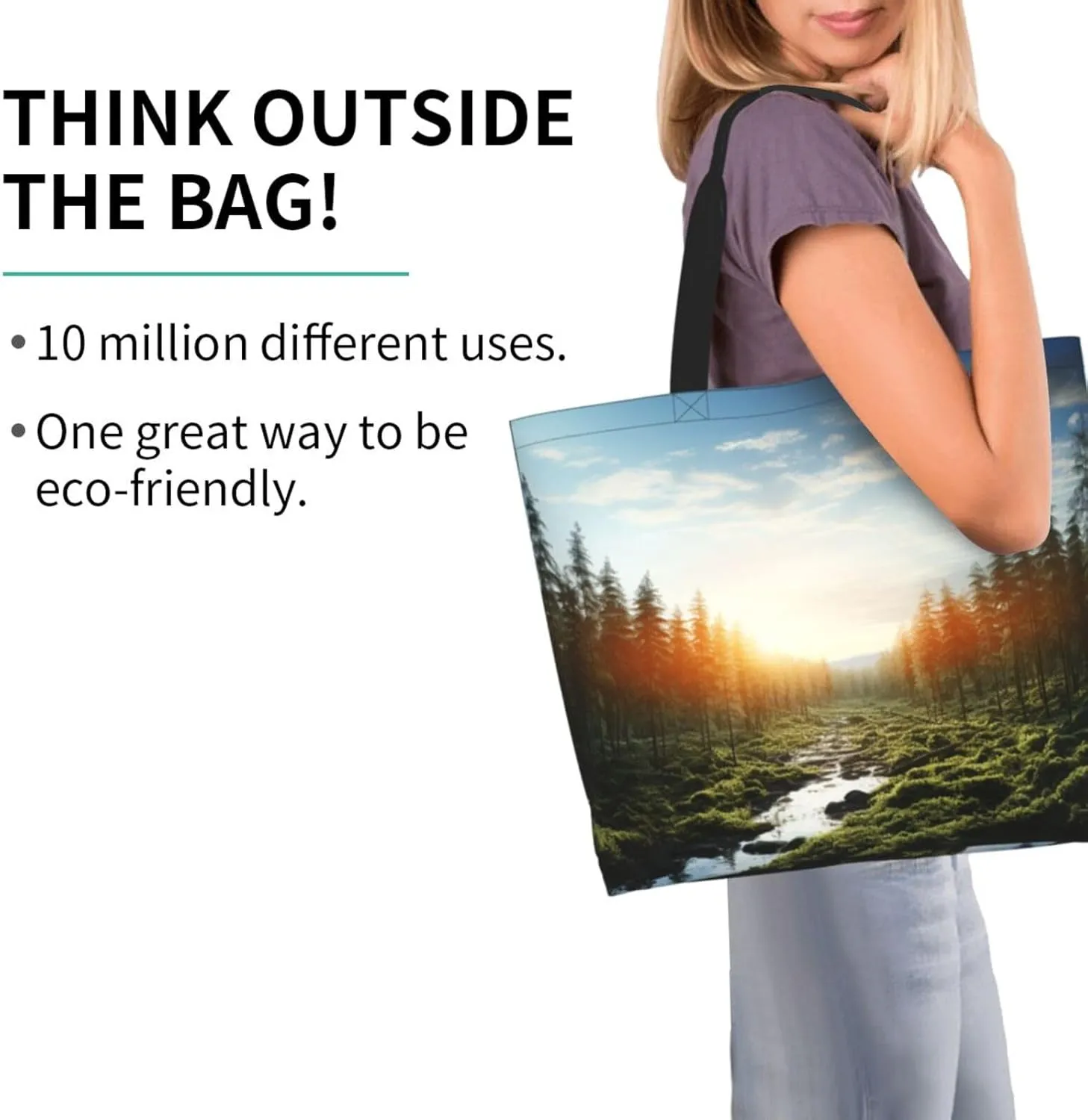 Tote Bag for Women Grocery Bag Reusable Shopping Bag Math question Handbag Foldable Shoulder Bag