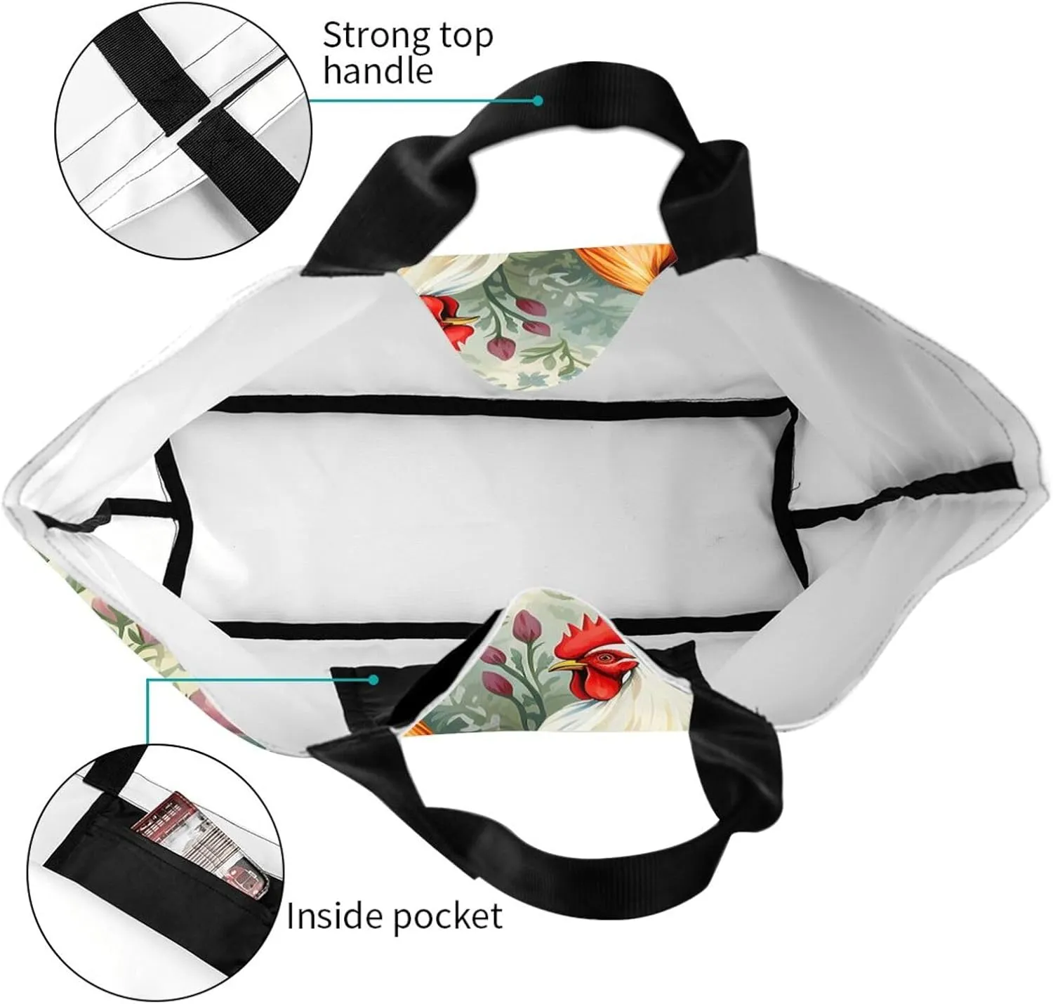 Tote Bag for Women Grocery Bag Reusable Shopping Bag Spiral and curve patterns Handbag Foldable Shoulder Bag