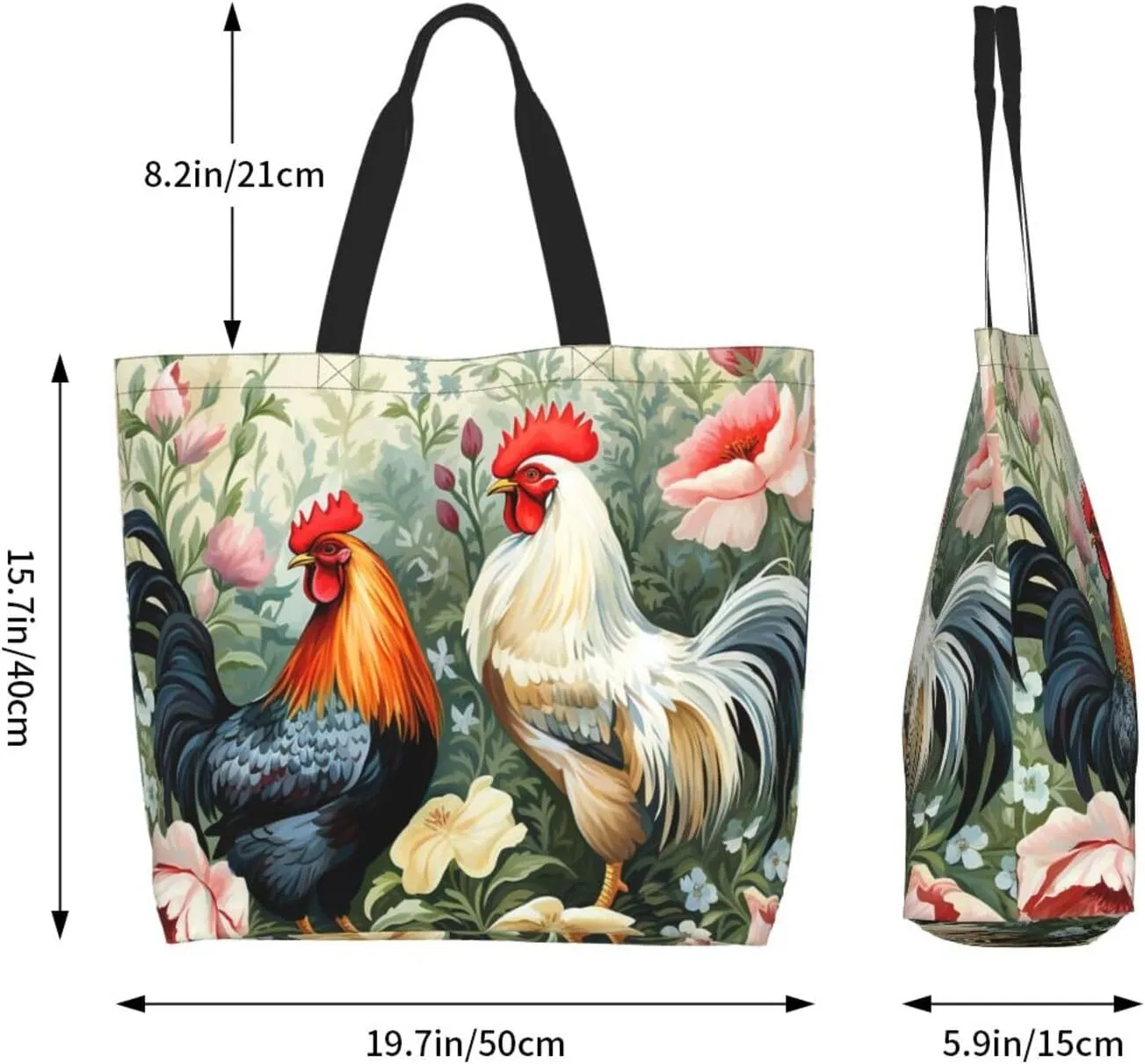Tote Bag for Women Grocery Bag Reusable Shopping Bag Spiral and curve patterns Handbag Foldable Shoulder Bag