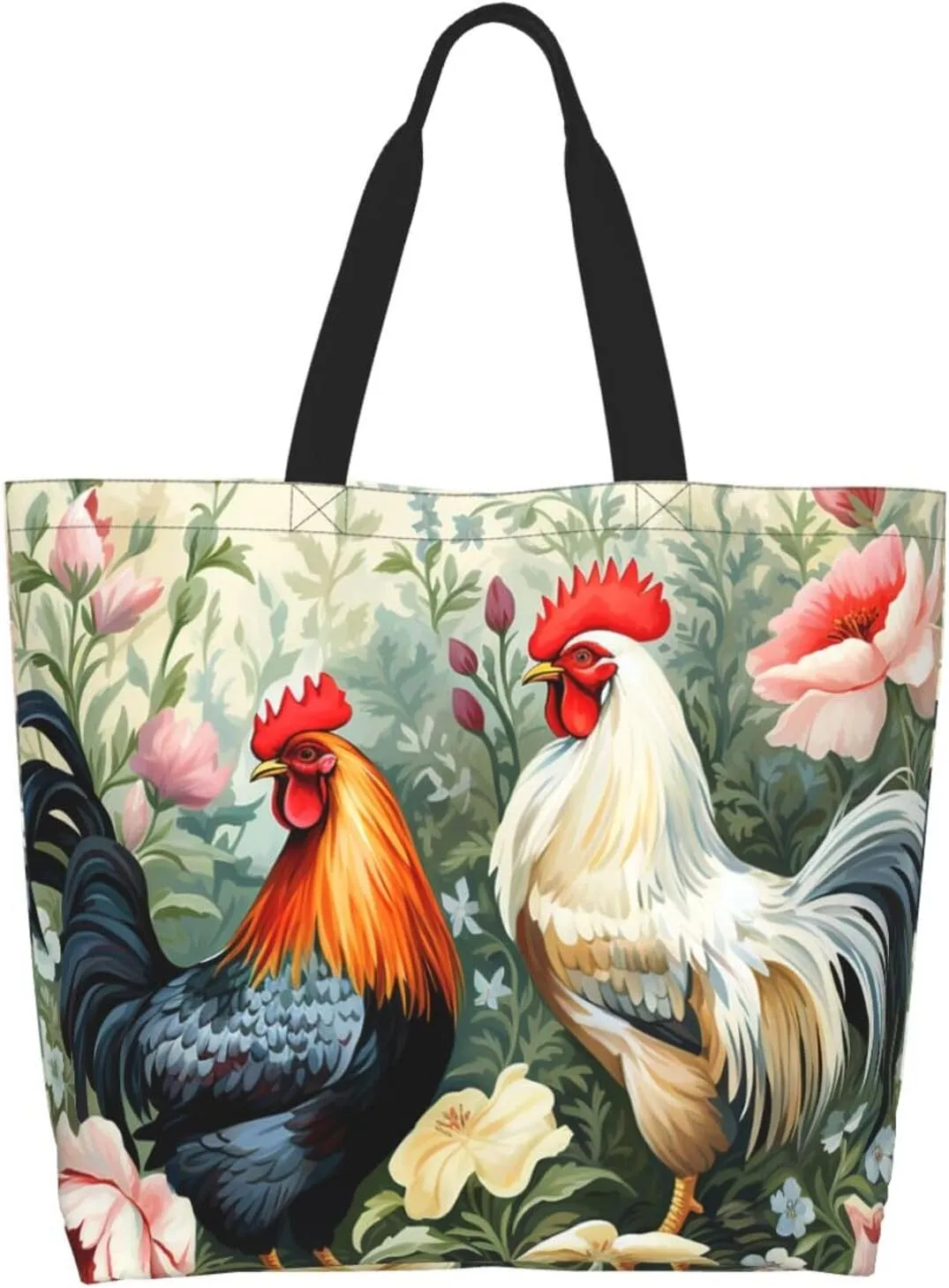 Tote Bag for Women Grocery Bag Reusable Shopping Bag Spiral and curve patterns Handbag Foldable Shoulder Bag