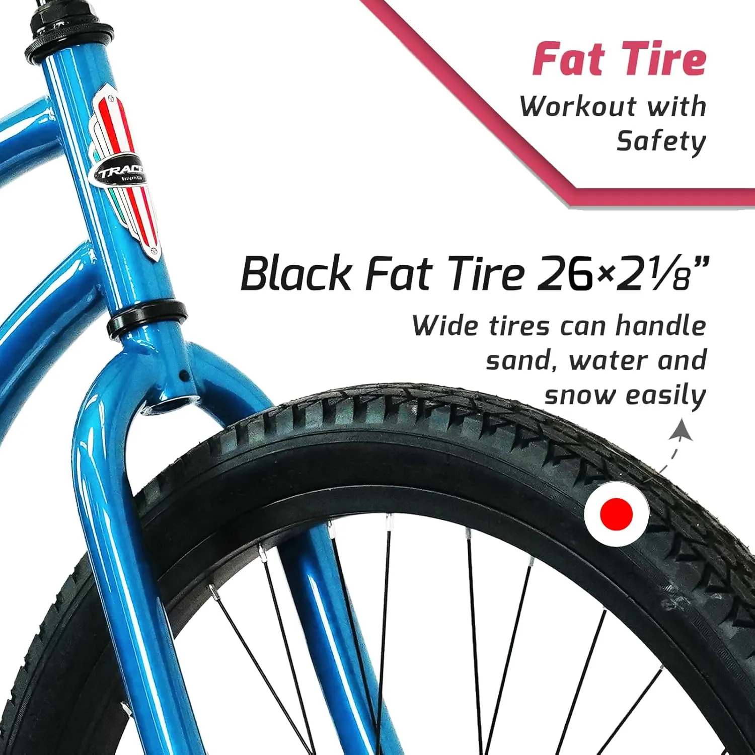 Tracer ACE 26in Single Speed Beach Cruiser Bike with Coaster Brake for Mens and Womens -Multiple Colors