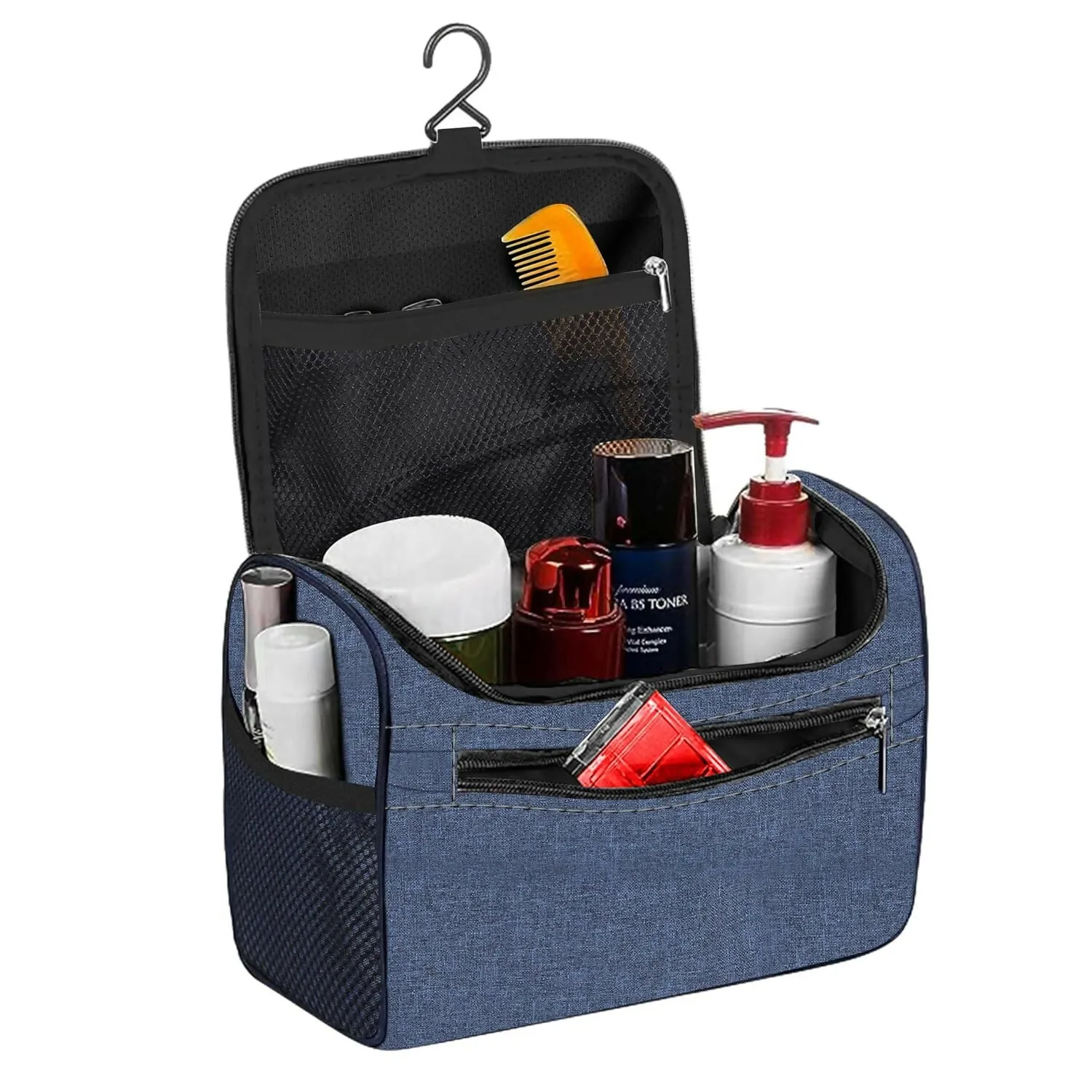 Travel Makeup & Toiletry Organizer Bag (Blue)