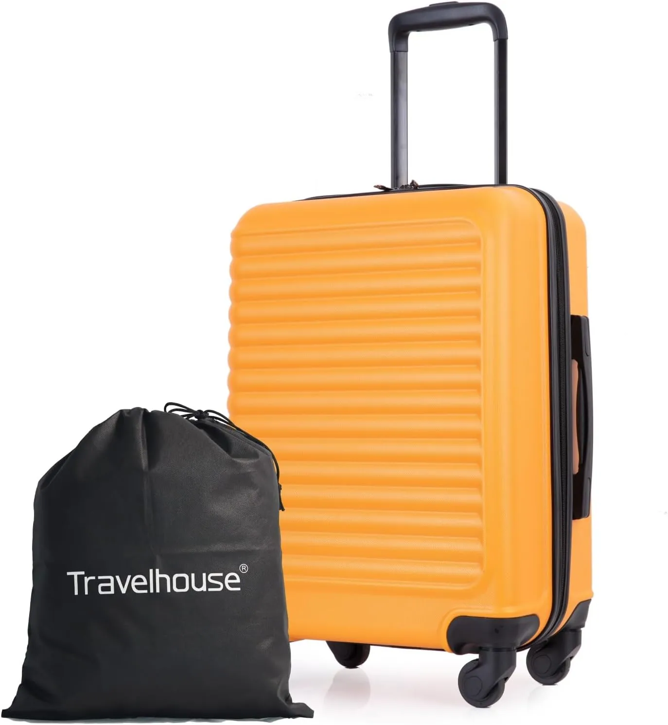 Travelhouse Hardshell Carry On Luggage Airline Approved 20" with Spinner Wheel, Hardside Check-on Luggage Suitcase,Small Travel Suitcase for Bussiness Trip and School