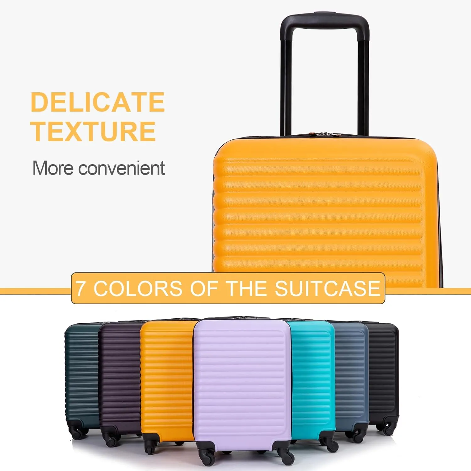 Travelhouse Hardshell Carry On Luggage Airline Approved 20" with Spinner Wheel, Hardside Check-on Luggage Suitcase,Small Travel Suitcase for Bussiness Trip and School