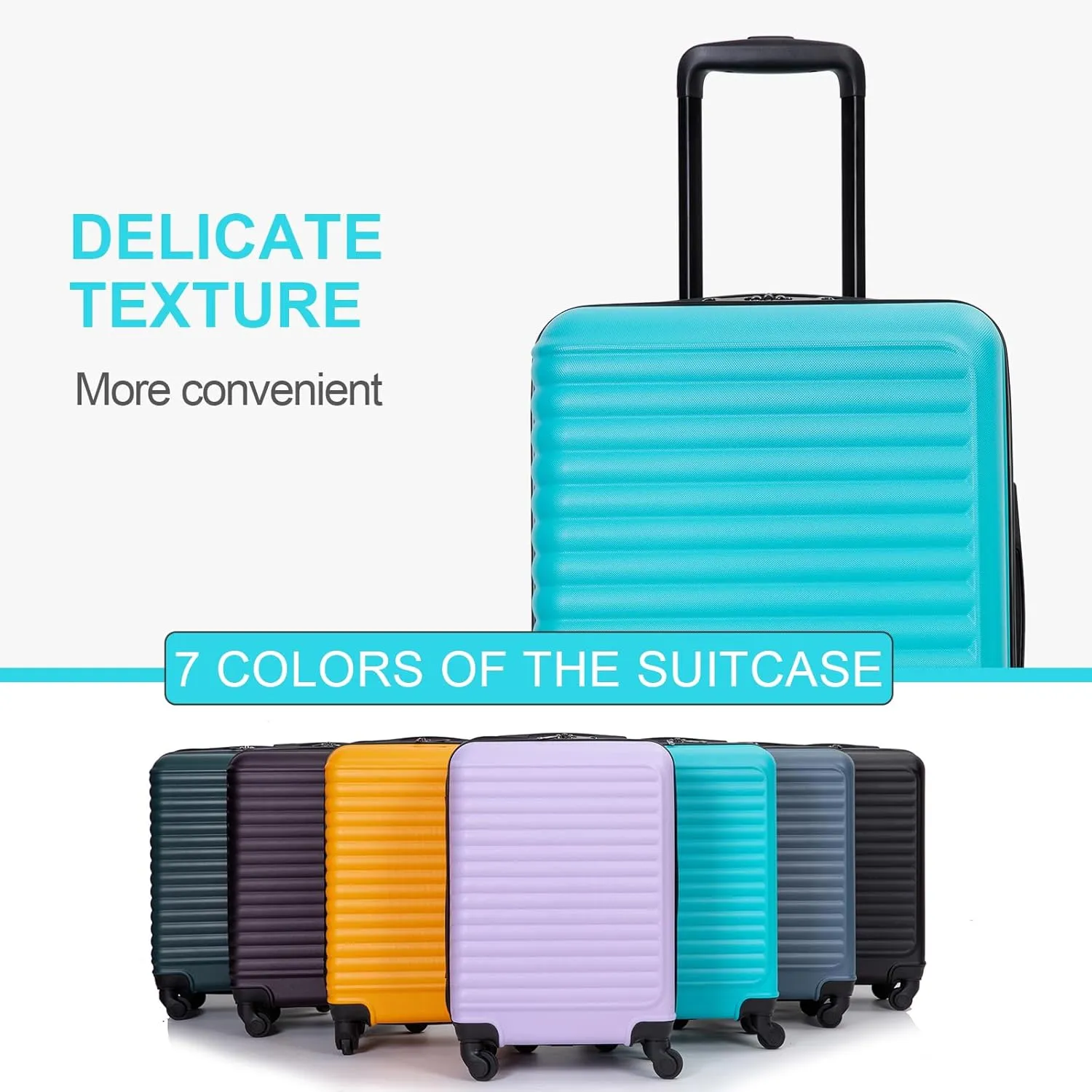Travelhouse Hardshell Carry On Luggage Airline Approved 20" with Spinner Wheel, Hardside Check-on Luggage Suitcase,Small Travel Suitcase for Bussiness Trip and School
