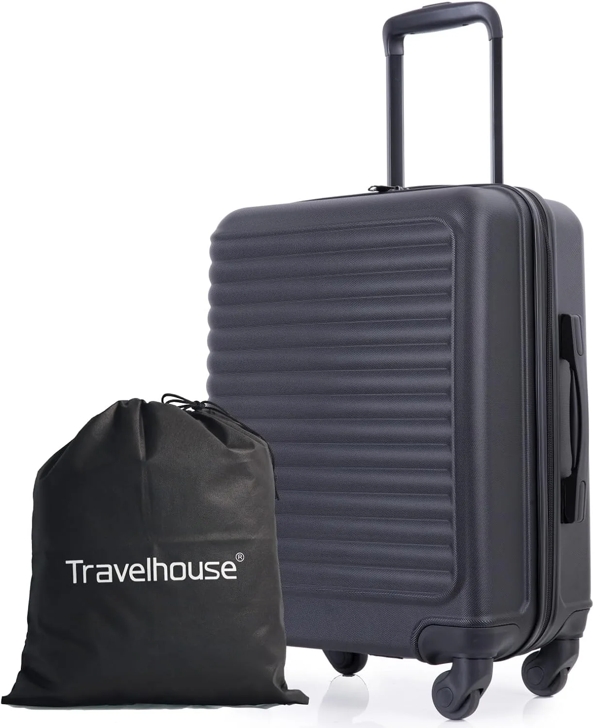 Travelhouse Hardshell Carry On Luggage Airline Approved 20" with Spinner Wheel, Hardside Check-on Luggage Suitcase,Small Travel Suitcase for Bussiness Trip and School