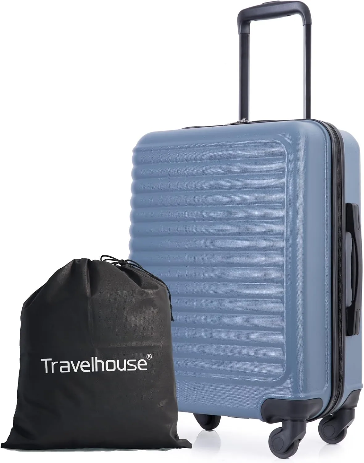 Travelhouse Hardshell Carry On Luggage Airline Approved 20" with Spinner Wheel, Hardside Check-on Luggage Suitcase,Small Travel Suitcase for Bussiness Trip and School