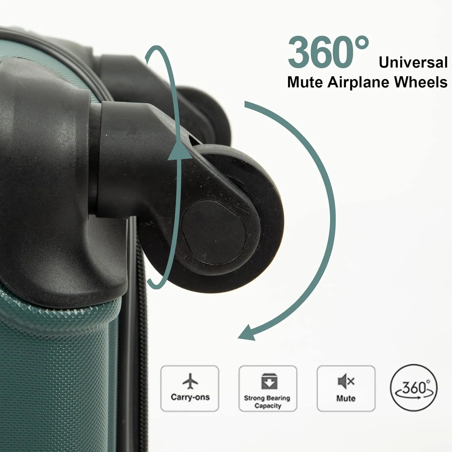 Travelhouse Suitcase Hardshell 3 Piece Luggage Set,Lightweight Hardside Travel Suitcase set with Spinner Wheel,TSA Lock
