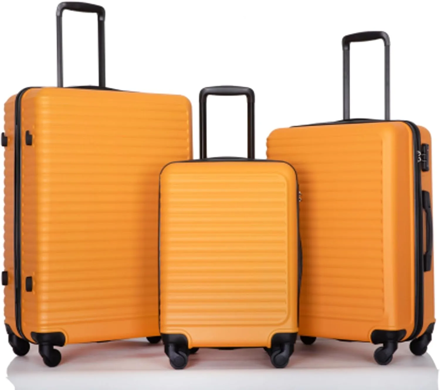 Travelhouse Suitcase Hardshell 3 Piece Luggage Set,Lightweight Hardside Travel Suitcase set with Spinner Wheel,TSA Lock