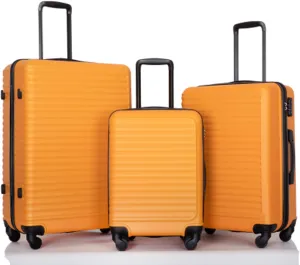 Travelhouse Suitcase Hardshell 3 Piece Luggage Set,Lightweight Hardside Travel Suitcase set with Spinner Wheel,TSA Lock