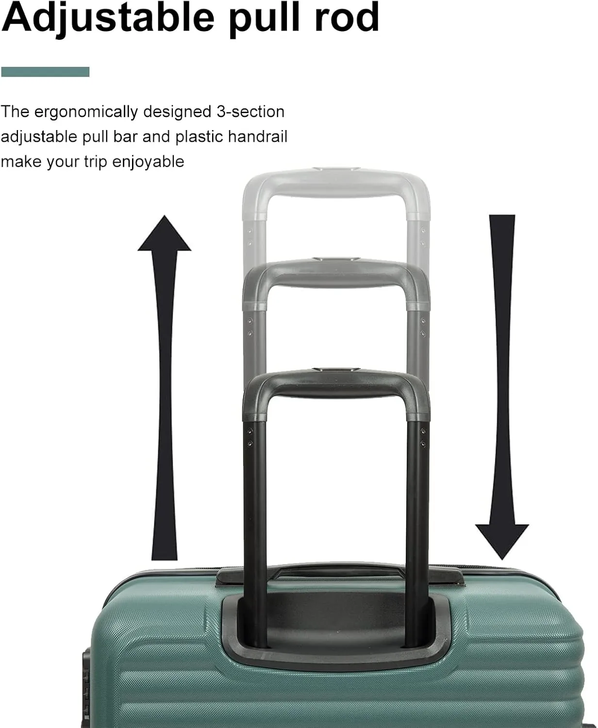 Travelhouse Suitcase Hardshell 3 Piece Luggage Set,Lightweight Hardside Travel Suitcase set with Spinner Wheel,TSA Lock