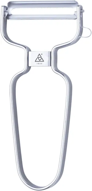 triangle Y-Peeler - 2 in (50 mm) - Stainless Steel Horizontal Serrated Blade - Peeler for Fruits & Vegetables - Ergonomic Handle - Dishwasher Safe - Made in Germany