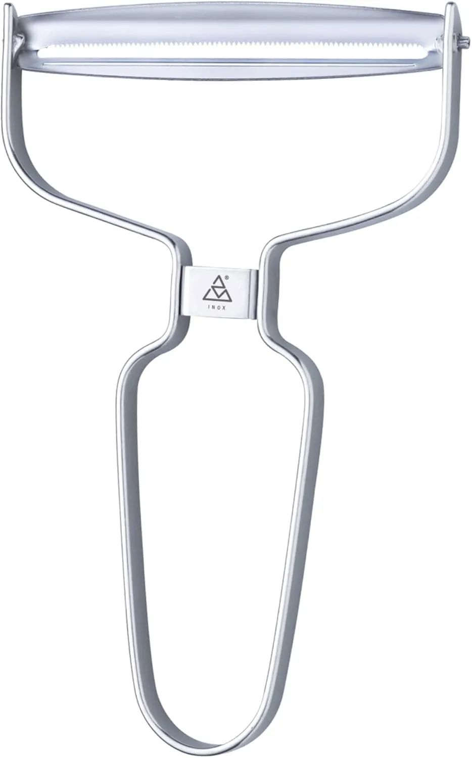 triangle Y-Peeler - 3.5 in (90 mm) - Stainless Steel Horizontal Serrated Blade - Peeler for Fruits & Vegetables - Ergonomic Handle - Dishwasher Safe - Made in Germany