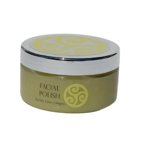 Trillium Natural Face Polish - Salt Facial Scrub - 12 Ounce Jar