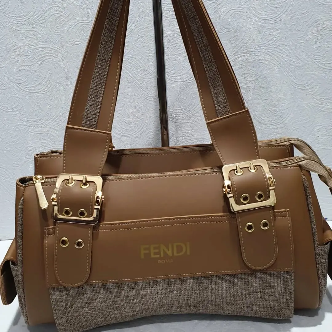 Triple Pocket Women Large Handbag – Latest Style Top Handle Shoulder Bags #F-3145 #22