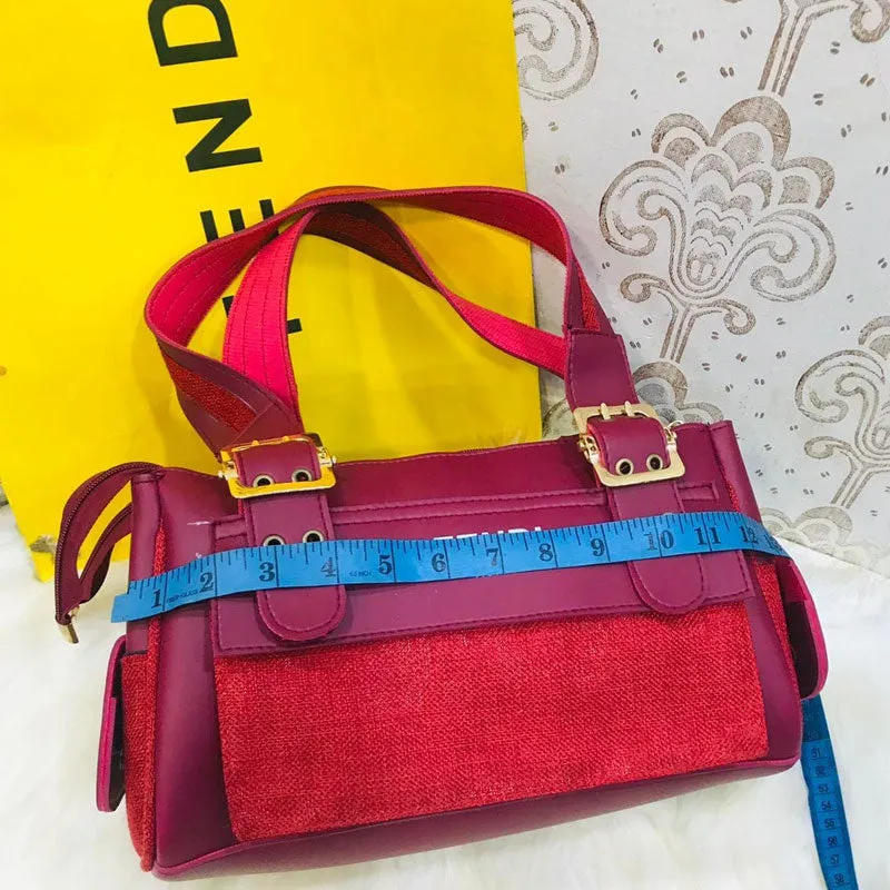 Triple Pocket Women Large Handbag – Latest Style Top Handle Shoulder Bags #F-3145 #22