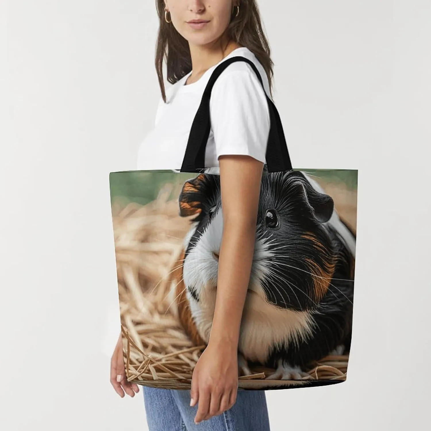 Tropical Flowers And Foliage Tote Bag for Women Reusable Grocery Shoulder Bags Shopping Bag for Travel, Groceries