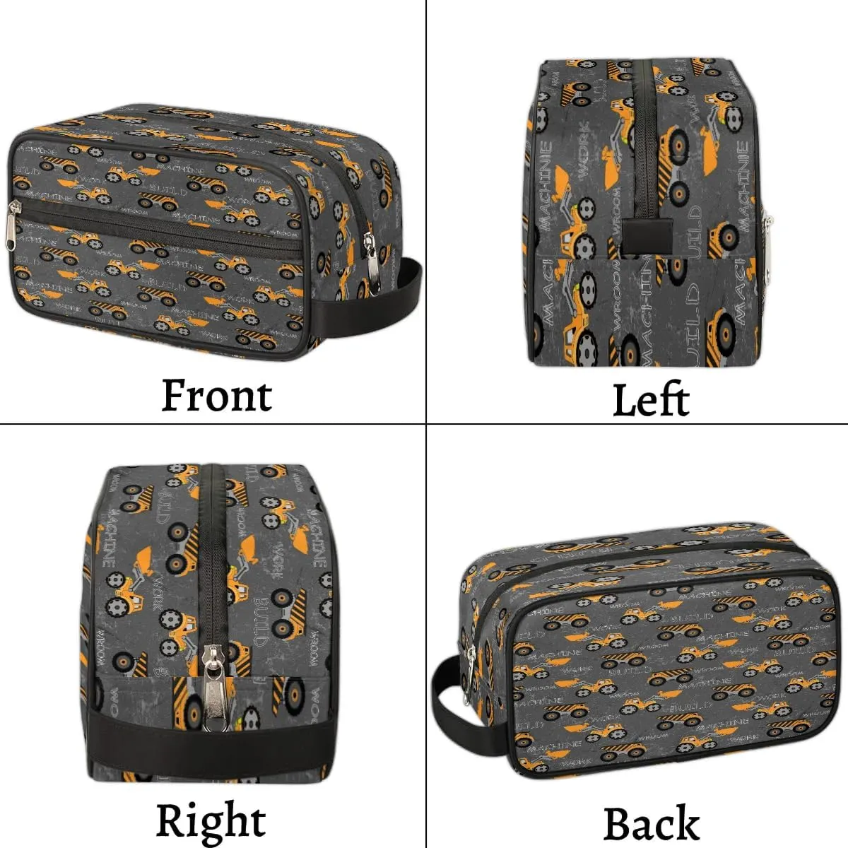 Truck Tractor Cars Hanging Toiletry Bag,Travel Hygiene Kits for Boys Mens,Waterproof Makeup Carry-on Bags,Cosmetic Bag,TSA Approved Shave Dopp Kit for Toiletries Shower Bathroom Accessories Gifts