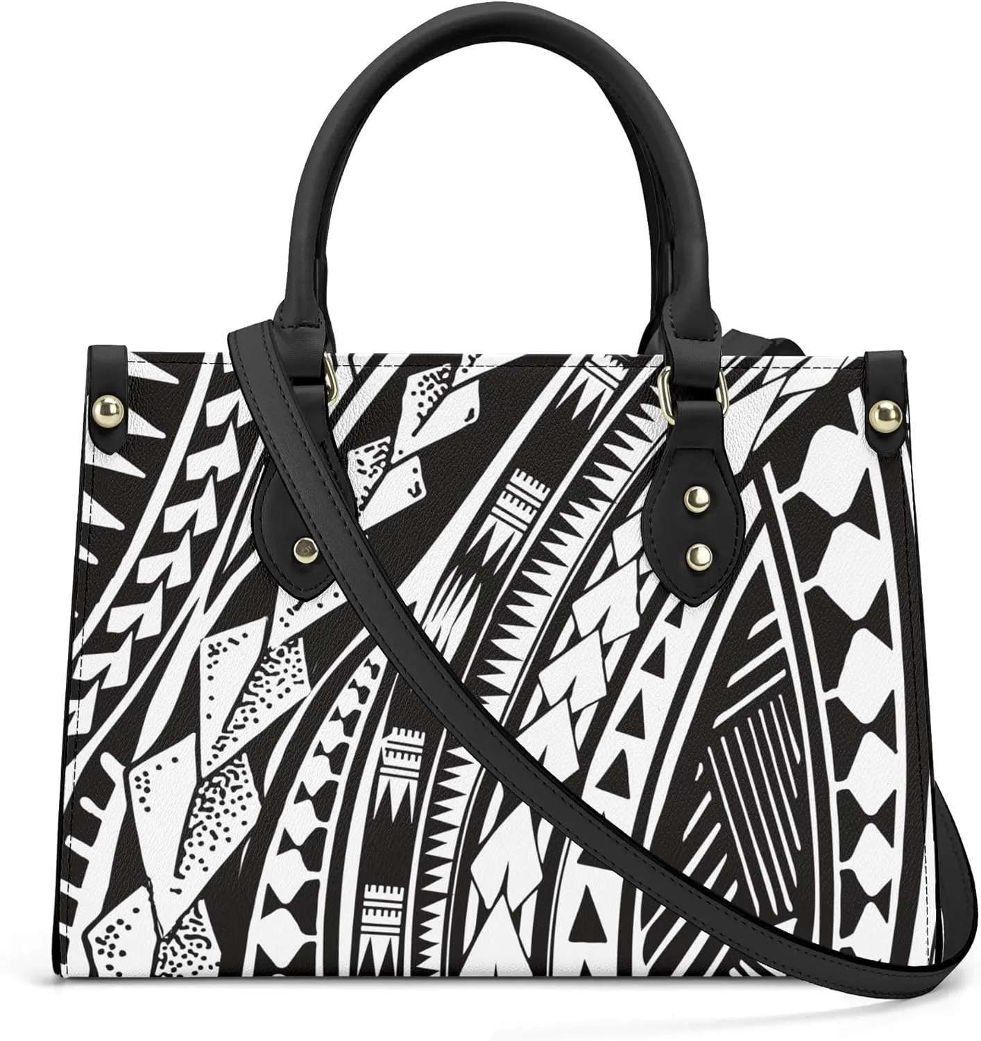 Two-Piece Women'S Single-Shoulder Bag And Samoan Tribal Pattern Wallet Design Polynesian Custom Handbag