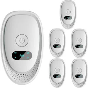 Ultrasonic Pest & Mouse Repeller Indoor, Ultrasonic Repellent Plug in, Mouse, Roach, Rodent, Bugs, Mosquito, Spider, Ant for Home, Kitchen, Office, Warehouse, Hotel 6 Packs White