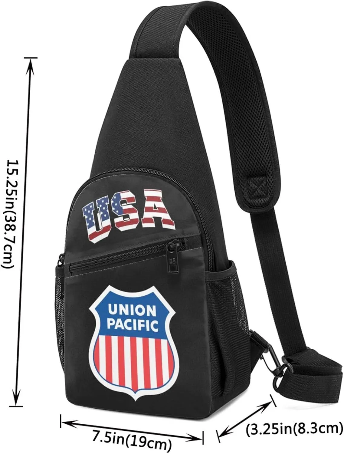 Union Pacific Railroad,Casual one-shoulder crossbody chest bag, fashionable crossbody chest bag