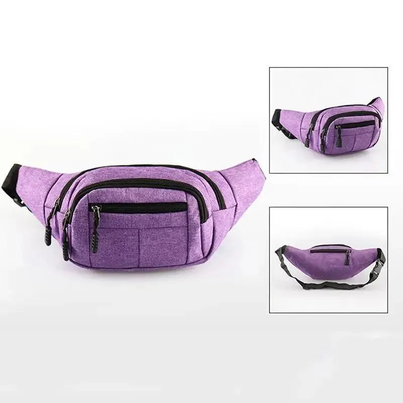 Unisex Classic Design Sports Fanny Pack Stylish Waist Bag Large Capacity Outdoor Travel Waist Bag