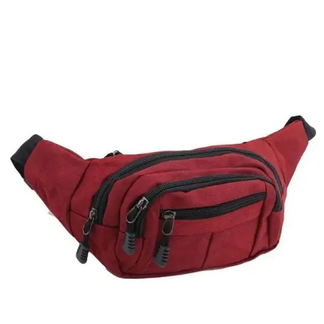 Unisex Classic Design Sports Fanny Pack Stylish Waist Bag Large Capacity Outdoor Travel Waist Bag