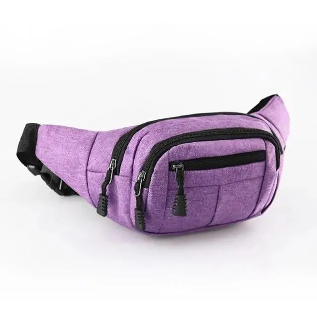 Unisex Classic Design Sports Fanny Pack Stylish Waist Bag Large Capacity Outdoor Travel Waist Bag