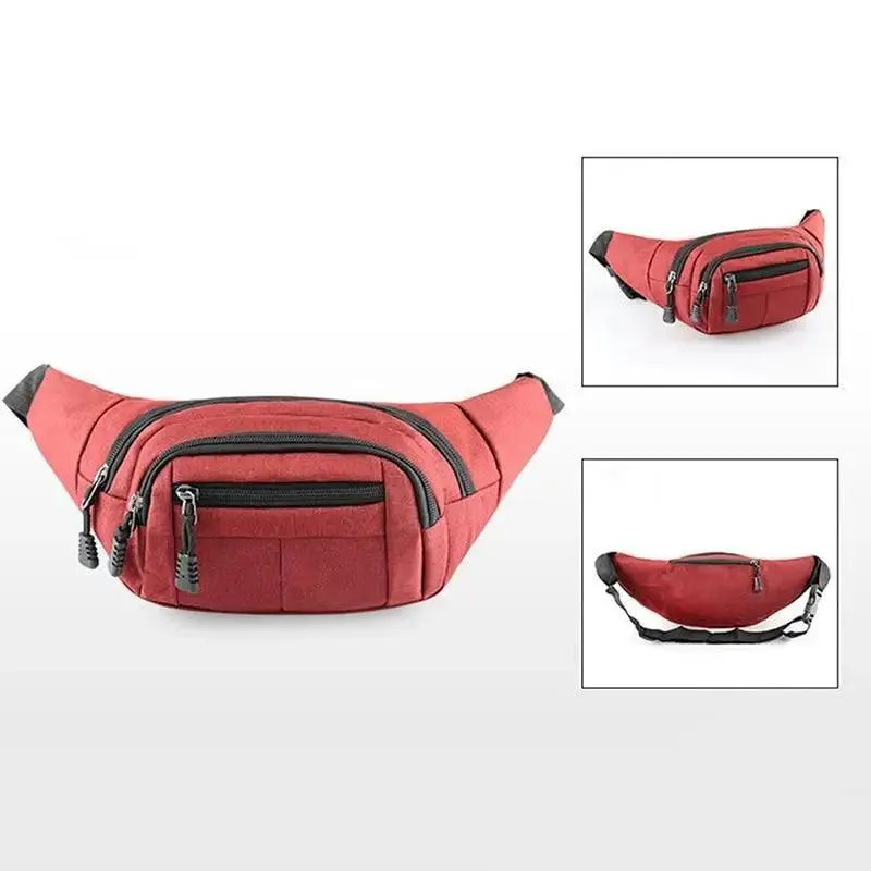 Unisex Classic Design Sports Fanny Pack Stylish Waist Bag Large Capacity Outdoor Travel Waist Bag