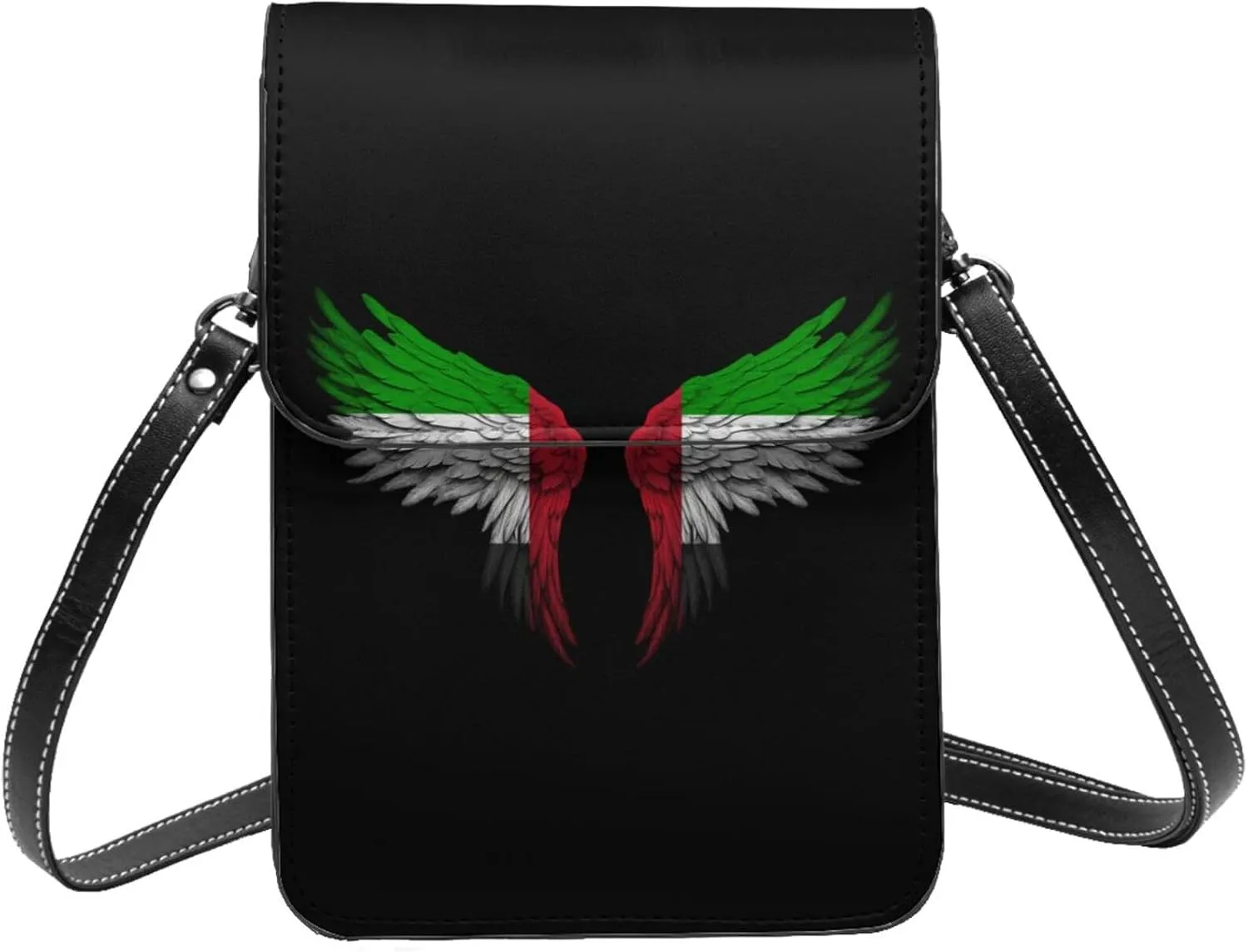 United Arab Emirates Emiratis Flag Wings Small Crossbody Bag Is A Shoulder Bag Designed For Women And Girls Cell Phone Crossbody Wallet Purses With Card Slots Adjustable Strap
