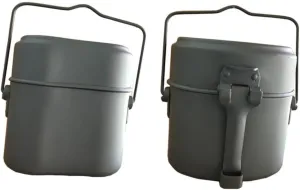 Unomor Camping Cookware Lightweight Aluminum Lunch Box and Canteen Kit Portable Picnic Utensils for Hiking Outdoor Cooking and Travel Adventures
