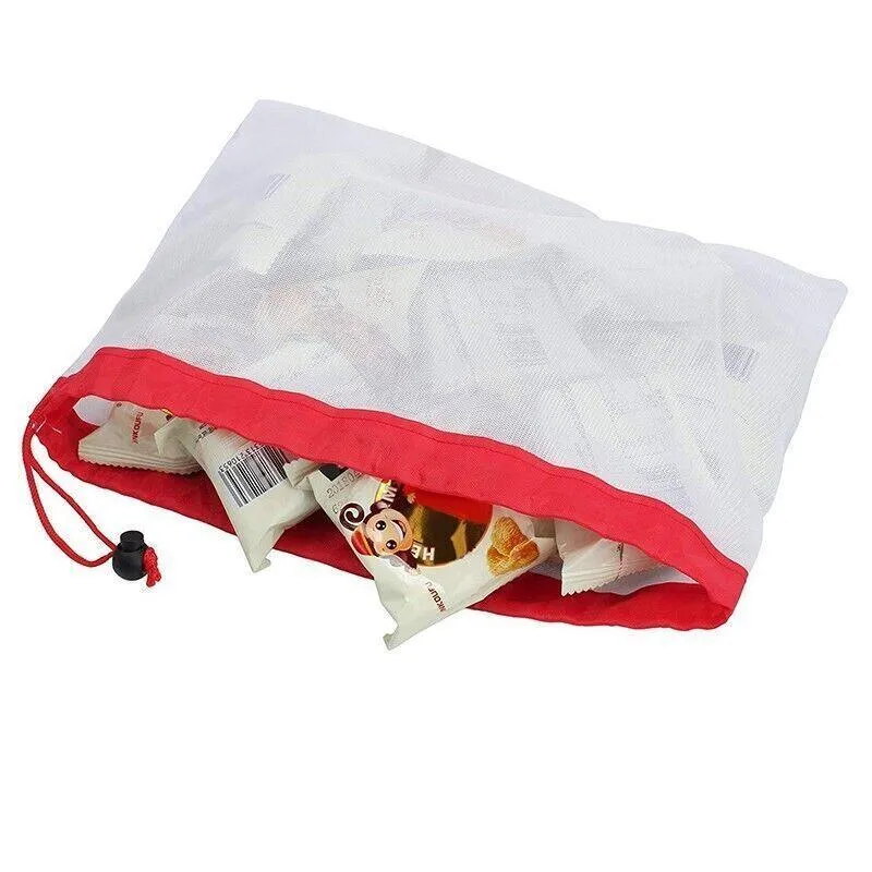 Up 15X Eco Friendly Reusable Mesh Produce Bags Superior Double Stitched Strength
