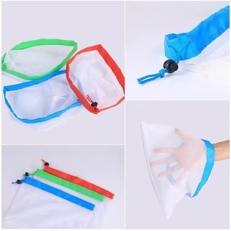Up 15X Eco Friendly Reusable Mesh Produce Bags Superior Double Stitched Strength