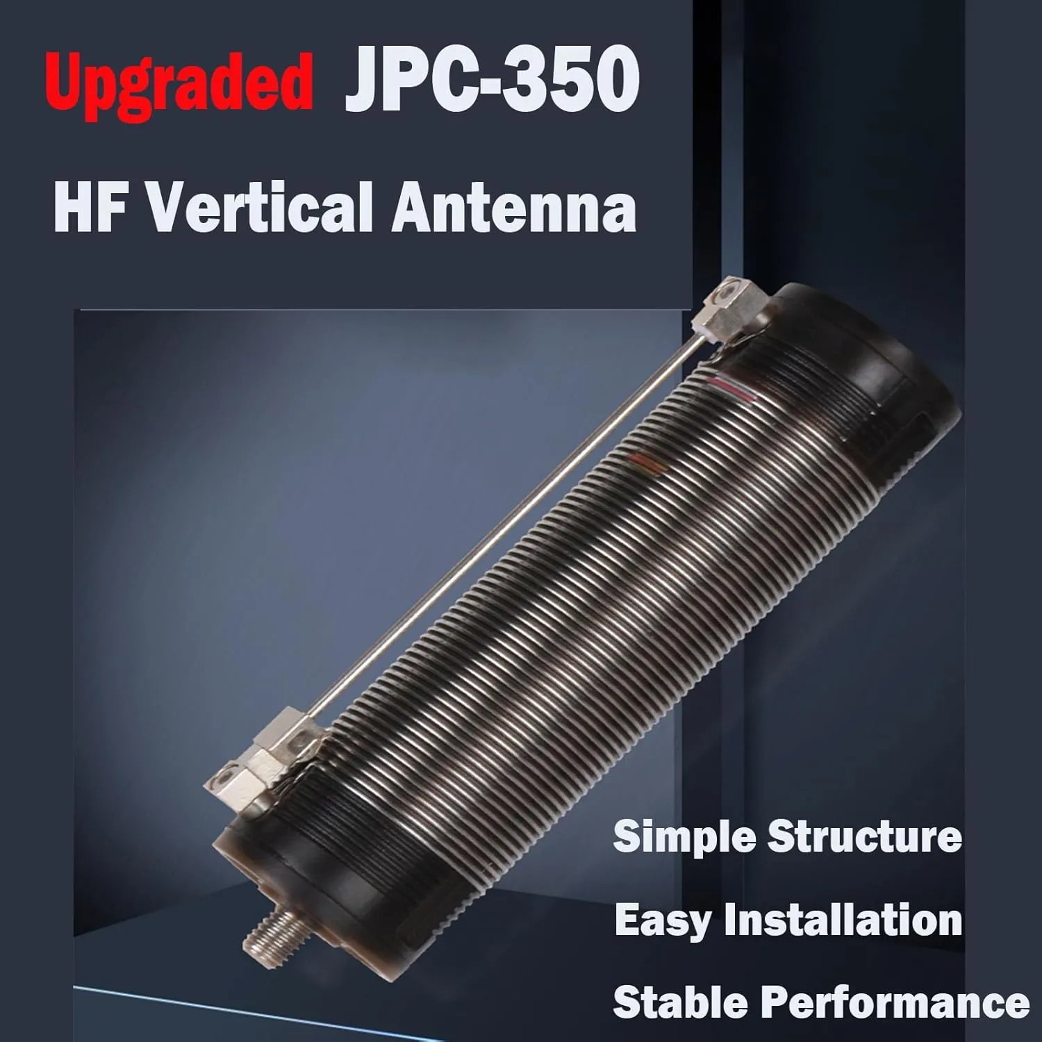 Upgraded JPC-350 100W HF Antennas for Ham Radio, 80-6 Meters 8 Bands, Portable Hf Vertical Antenna for Outdoor 5.6 Meter(18.4Ft) (M10)