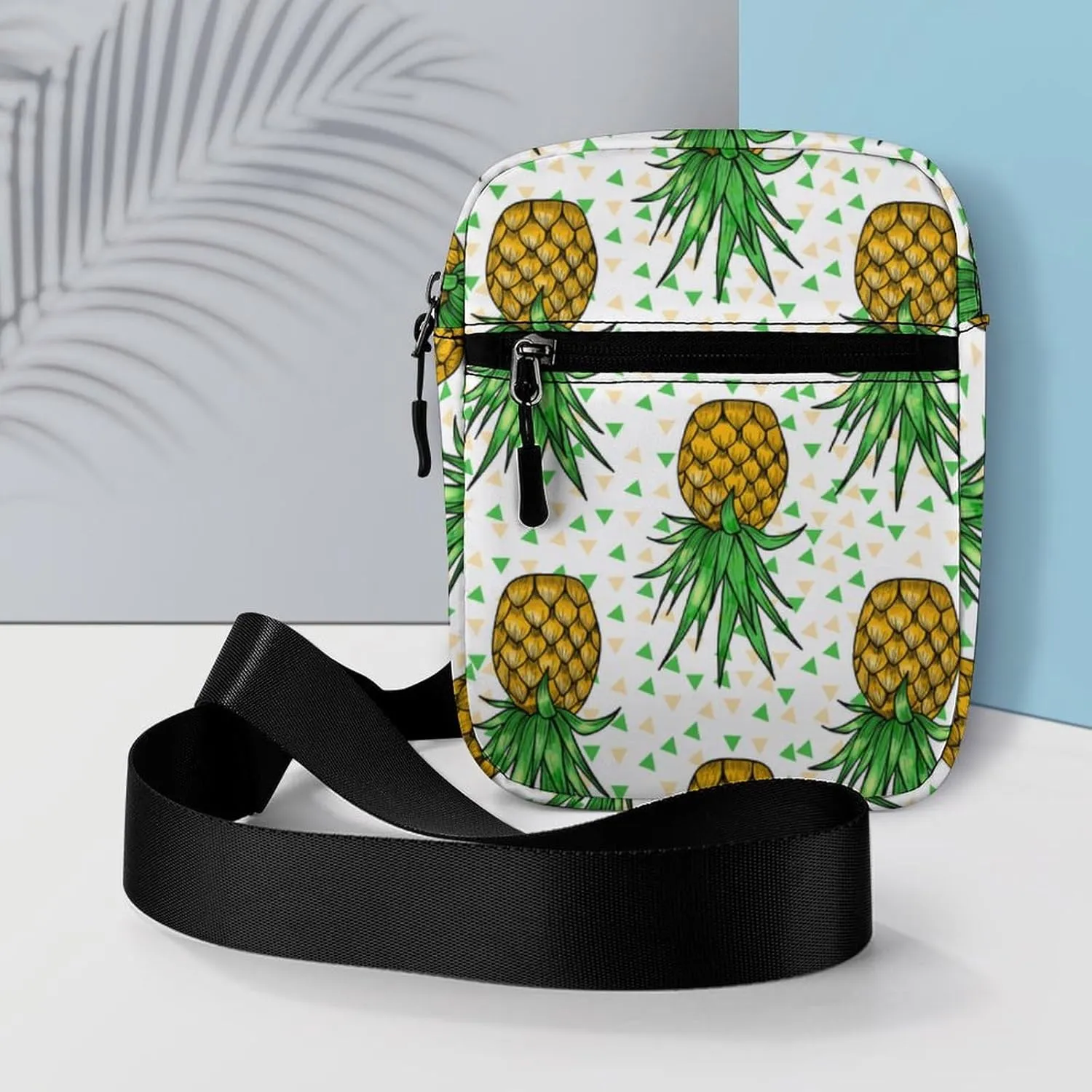 Upside Down Pineapples Crossbody Bag Small Shoulder Bag Waterproof, Lightweight And Convenient
