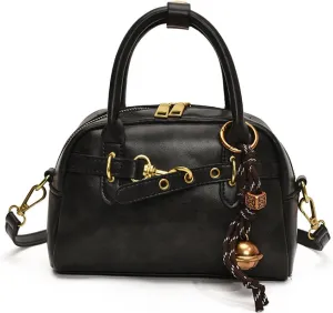 Urban simple and versatile handbag, Boston bag, solid color crossbody women's bag