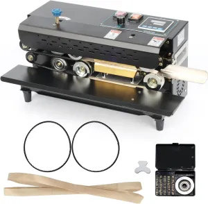 U.S. SOLID Continuous Bag Band Sealer Sealing Machine, Automatic Horizontal Band Sealer with Digital Temperature Control for 0.02~0.5mm PVC Bags Films