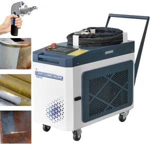 US Stock 2000 W Laser Rust Removal Machine 220V MAX Laser Cleaning Machine CW Laser Cleaner Laser Rust Remover for Metal Rust Oil Coating