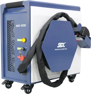 US STOCK SFX 300W Portable Air-cooled Pulse Laser Cleaning Machine Metal Wood Rust Paint Oil Oxide Layer Remover Laser Rust Removal Handheld Fiber Laser Cleaner laser lass Ⅱ output power 0.874mW