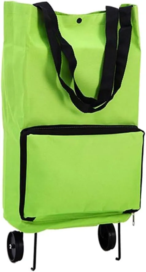 Utility Shopping Cart Wheeled Folding Shopping Bag Supermarket Portable Hand-held Collapsible Debris Bag with Hand Folding Shopping Cart Portable Grocery Cart to Save Space