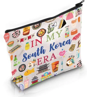 VAMSII South Korea Lover Gift South Korea Era Makeup Bag Moving to South Korea Cosmetic Bag Welcome to South Korea Souvenir Gift (South Korea Era M)