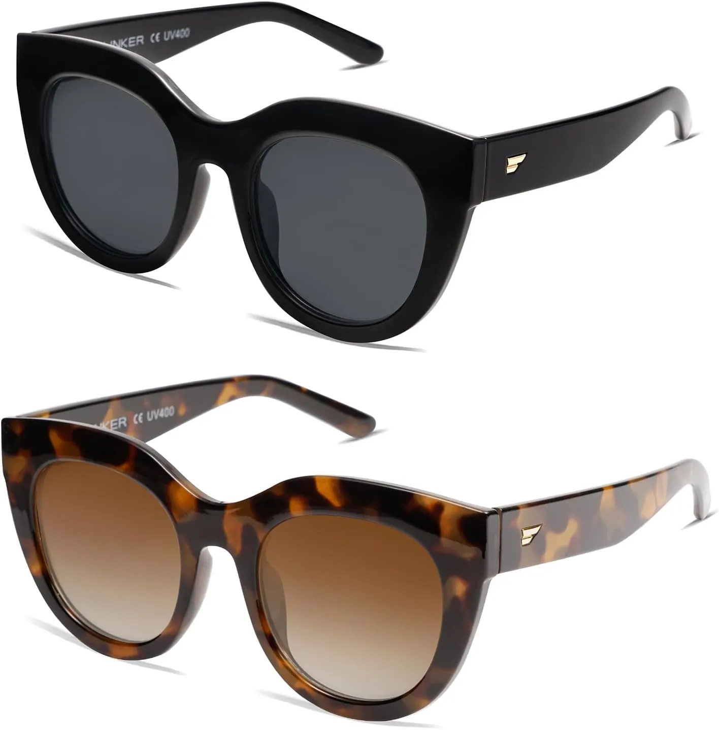 VANLINKER New Version Trendy Polarized Cat Eye Sunglasses for Women Retro Oversized Sunnies VL9690