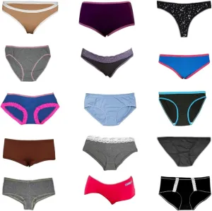 Variety Panties for Women | Sexy Thong Hipster Boyshort Briefs G-String Tangas Assorted Multi Colored Packs of Underwear