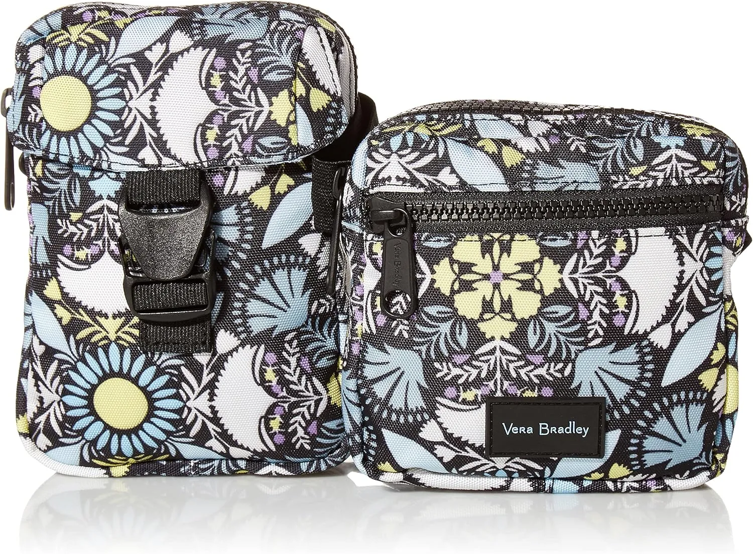 Vera Bradley Women's Recycled Lighten Up Reactive Convertible Belt Sling Crossbody Bag