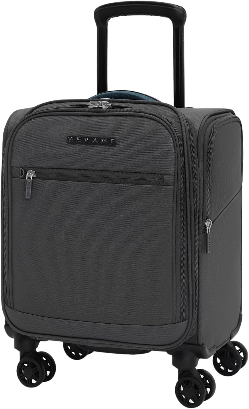 Verage Underseat Carry On Luggage with Wheels & USB Port,14 inch Wheeled Spinner Bag Carry-on Luggages for Airlines, Lightweight Suitcase Men Women, Pilots and Crew (14.5-Inch Plus Underseat Pro)