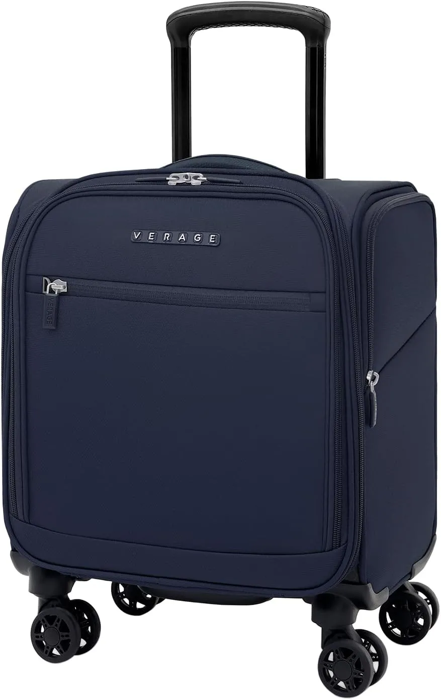 Verage Underseat Carry On Luggage with Wheels & USB Port,14 inch Wheeled Spinner Bag Carry-on Luggages for Airlines, Lightweight Suitcase Men Women, Pilots and Crew (14.5-Inch Plus Underseat Pro)