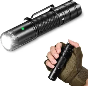 VEVOR Rechargeable Flashlight, High Lumens LED Flashlight with 6 Lighting Modes, IP66 Waterproof Handheld Flash Light for Home, Hiking, Camping, Emergencies, Lightweight & Portable